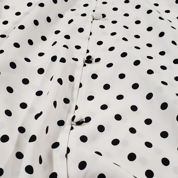 Torrid Black White Polka Dot Lace Trim Tank Size 6 - Picture 4 of 7